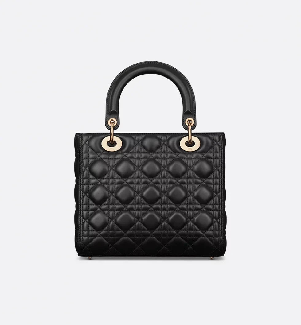 🖤 Christian Dior Medium Lady Dior Bag – Black Cannage Lambskin Elegance Glammy