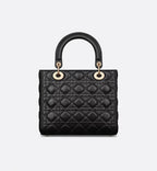 🖤 Christian Dior Medium Lady Dior Bag – Black Cannage Lambskin Elegance Glammy