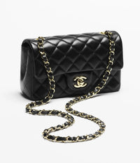 Chanel Classic Flap Bag |Black Quilted Lambskin with Gold-Tone Hardware Glammy