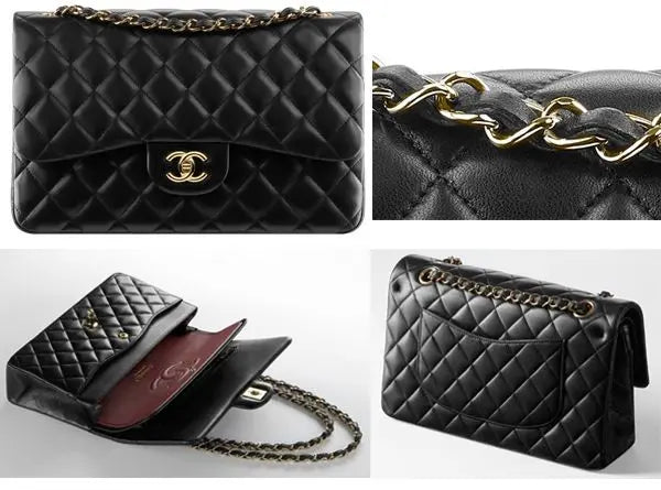 Chanel Classic Flap Bag |Black Quilted Lambskin with Gold-Tone Hardware Glammy
