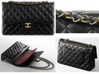 Chanel Classic Flap Bag |Black Quilted Lambskin with Gold-Tone Hardware Glammy